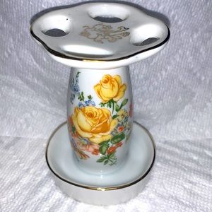 Vintage Royal Crown Porcelain Toothbrush Holder